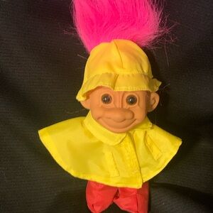 Vintage Russ Troll Doll, Raincoat & Boots